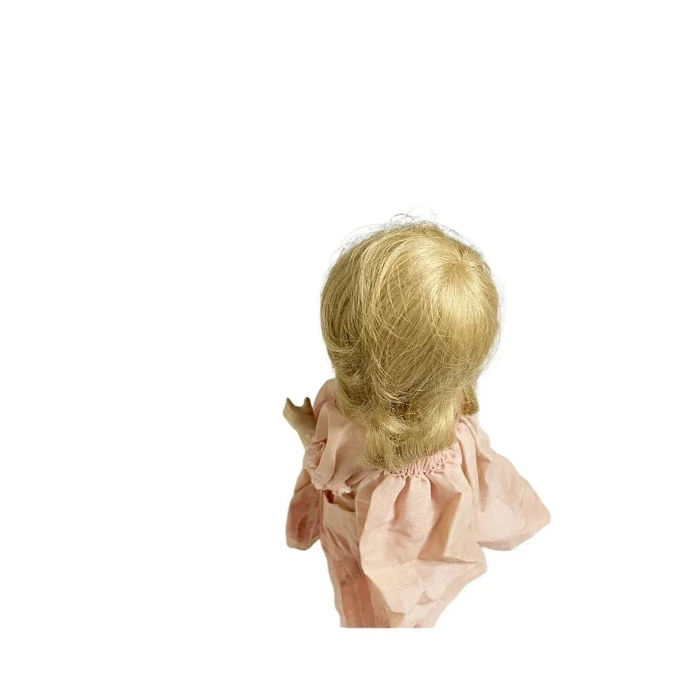 Vintage Roberta Macdonald Porcelain Doll Figurine Pink Western Girl Kaiser Stand